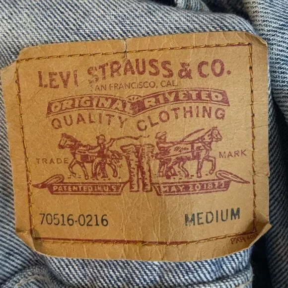 Levi Strauss & Co. 70's Button Front Denim Jacket Medium/Stamp‎ 527